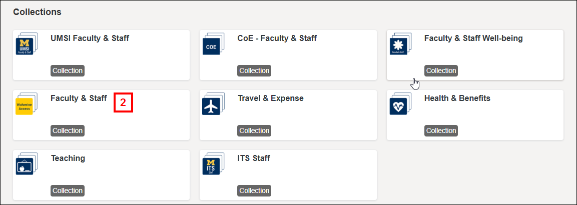 Wolverine Access with Faculty and Staff Collection screenshot